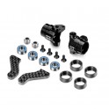 ALU STEERING BLOCKS WITH GRAPHITE EXTENSION PLATES - SET